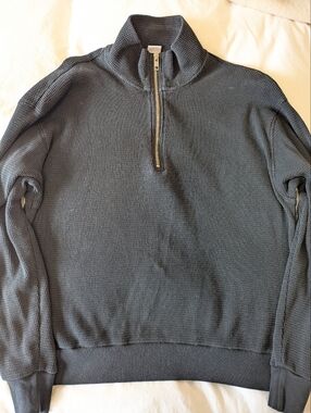 Aritzia TNA Waffle 1/4 Zip Top